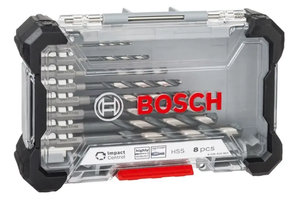 SET DE BROCAS HELICOIDALES PRO METAL HSS-G IMPACT, 8 UDS.