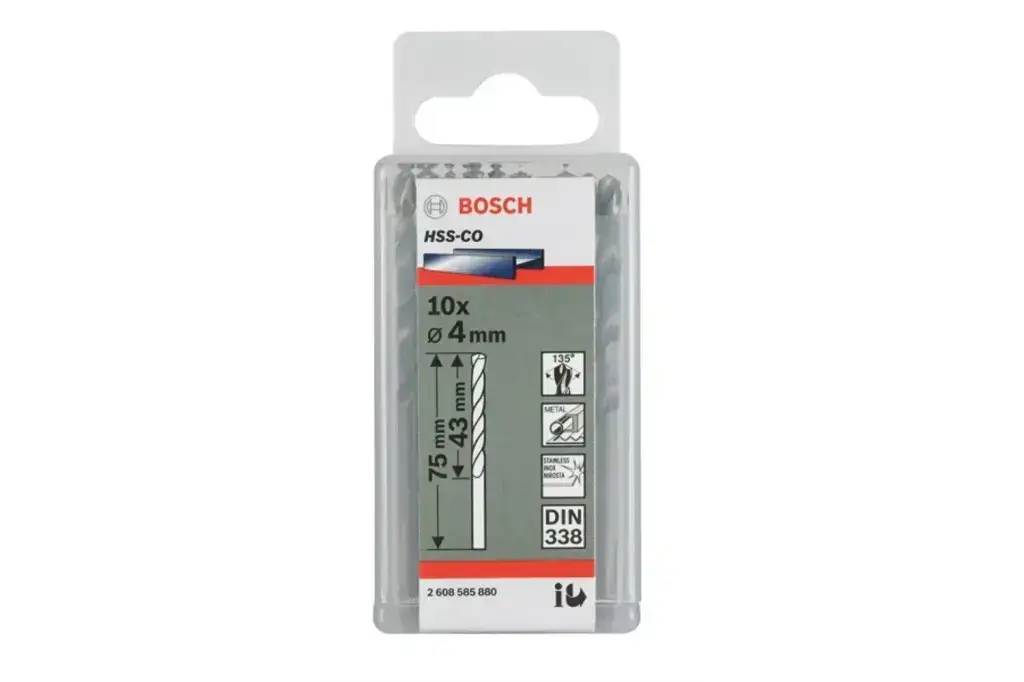 BROCA HELICOIDAL PRO STAINLESS STEEL HSS-CO, 3,7 X 39 X 70 MM, 10 UNIDADES