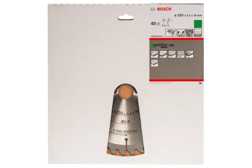 HOJA DE SIERRA CIRCULAR PRO WOOD, 250 X 3,2 X 30 MM, T40