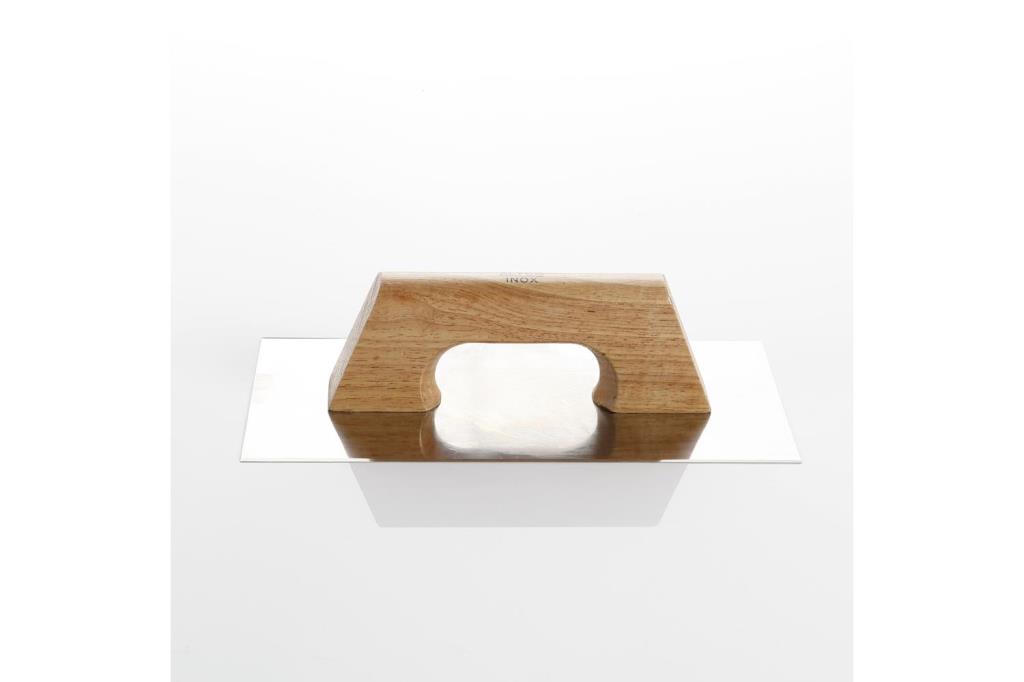 LLANA RECTANGULAR INOXIDABLE AFILADA MANGO MADERA ALYCO
