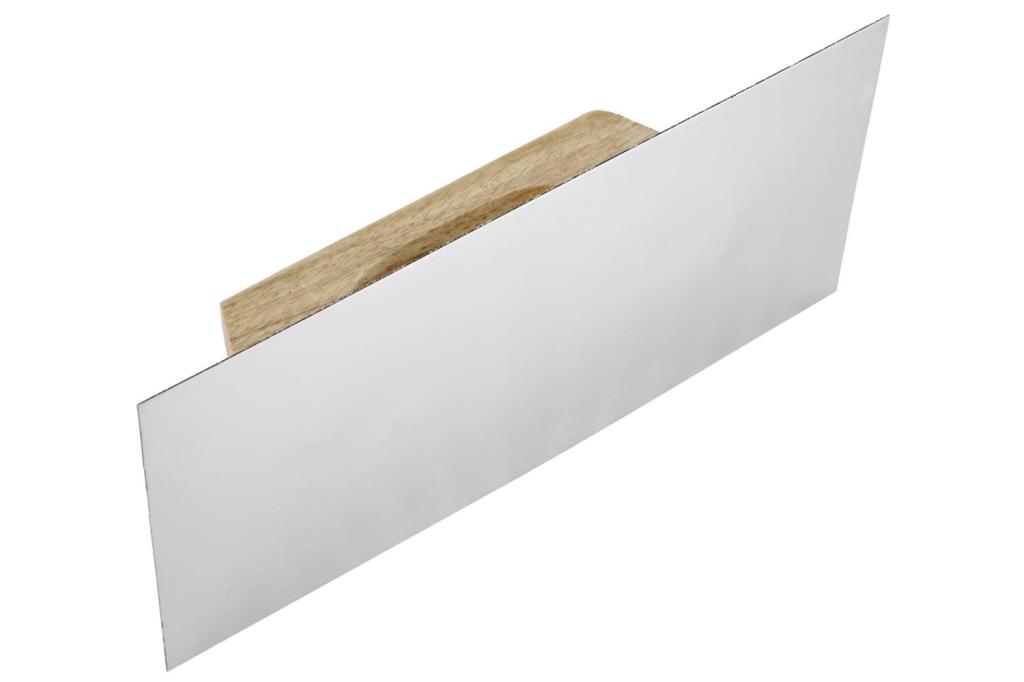LLANA TRAPEZOIDAL DE ACERO INOXIDABLE CON MANGO DE MADERA ALYCO 