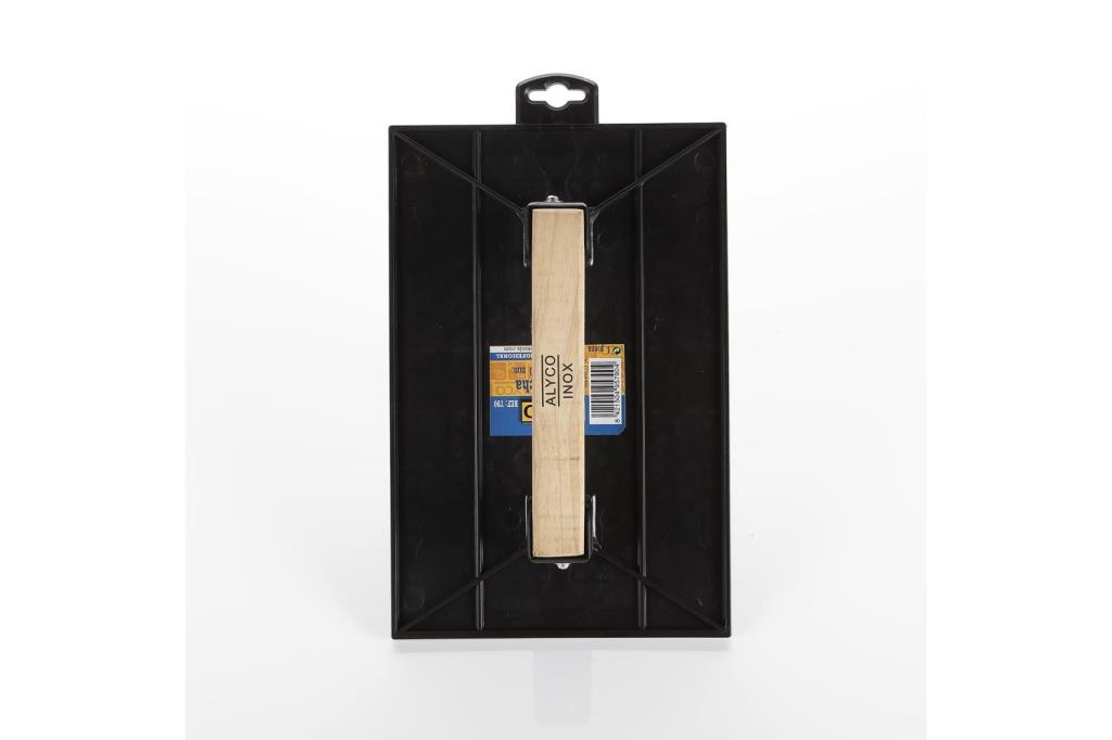 TALOCHA RECTANGULAR DE PLÁSTICO CON MANGO DE MADERA ALYCO
