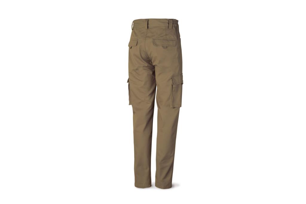 488PTTOPBE PANTALÓN BEIGE POLIESTER/ALGODÓN DE 245 G. MULTIBOLSILLO