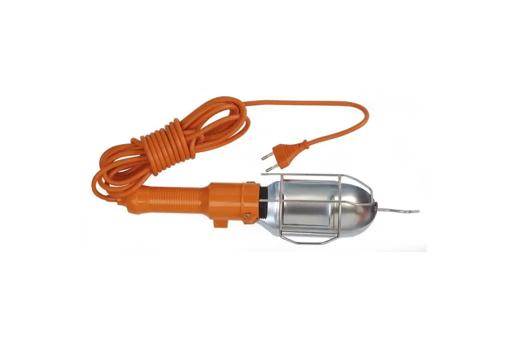 LÁMPARA PORTÁTIL 60W E-27 CON REJILLA METÁLICA Y 10 METROS DE CABLE SIMON BRICO