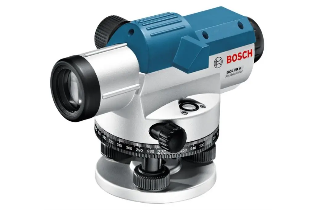 BOSCH PROFESSIONAL NIVEL ÓPTICO GOL 20 G (AUMENTO 20X, BT 260, GR 500, UNIDAD DE MEDIDA: 400 GON, ALCANCE: HASTA 60 M, EN MALETÍN DE TRANSPORTE)