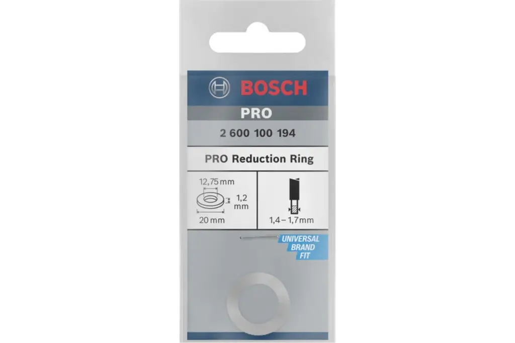 ANILLO REDUCTOR PARA HOJA DE SIERRA CIRCULAR PRO, 20 X 1,2 X 12,75 MM