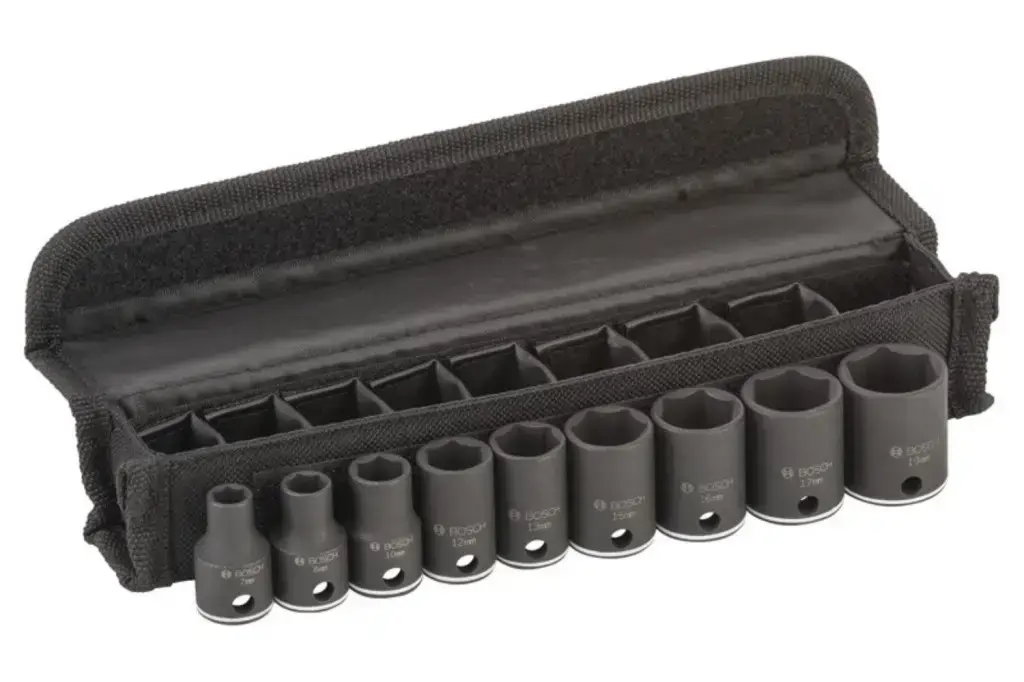 SET DE LLAVES DE VASO, 9 UNIDADES, DE 7 - 19 MM. PARA TALADROS/ATORNILLADORES