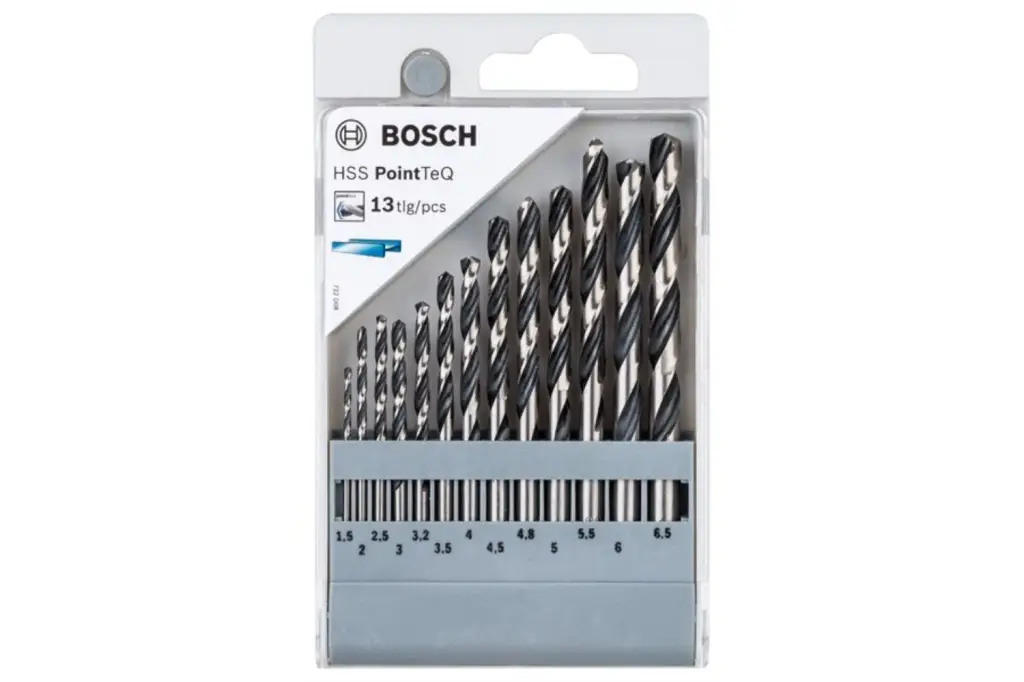 SET DE BROCAS HELICOIDALES HSS POINTTEQ, 13 UNIDADES, DE 1,5 - 6,5 MM