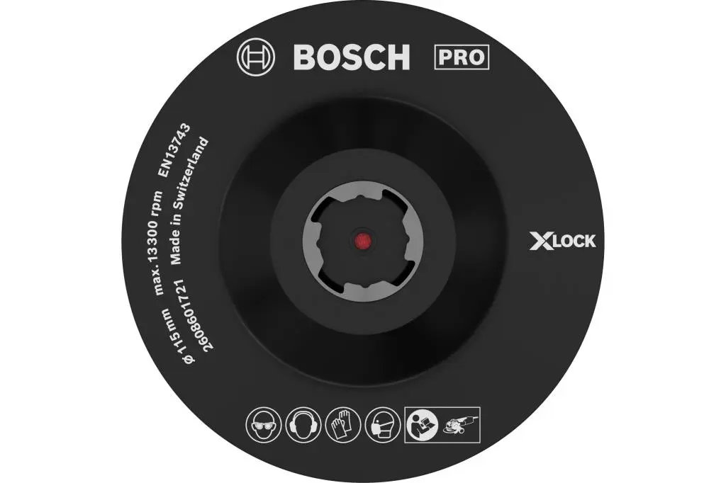 PRO BACKING PAD X-LOCK, 115 MM, CON FIJACIÓN DE GANCHO Y BUCLE