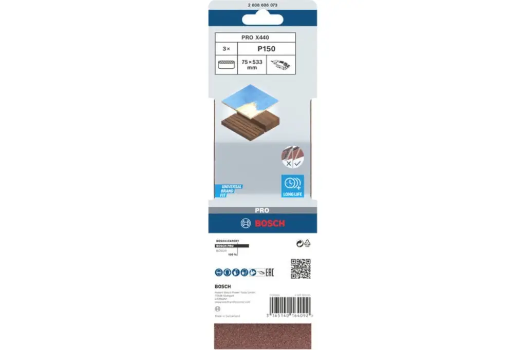 BANDA DE LIJA PRO X440, 75 X 533 MM, G150, 3 UNIDADES