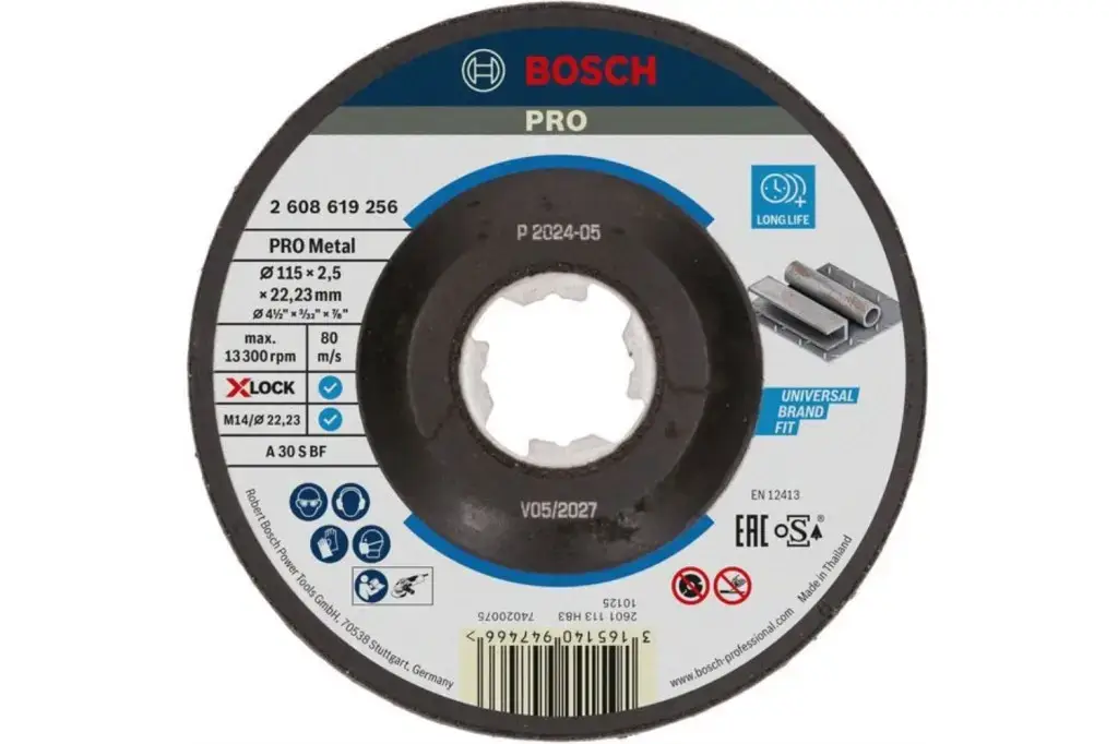 DISCO DE CORTE ABRASIVO PRO METAL, 115 X 2,5 X 22,23 MM, X-LOCK, CÓNCAVO
