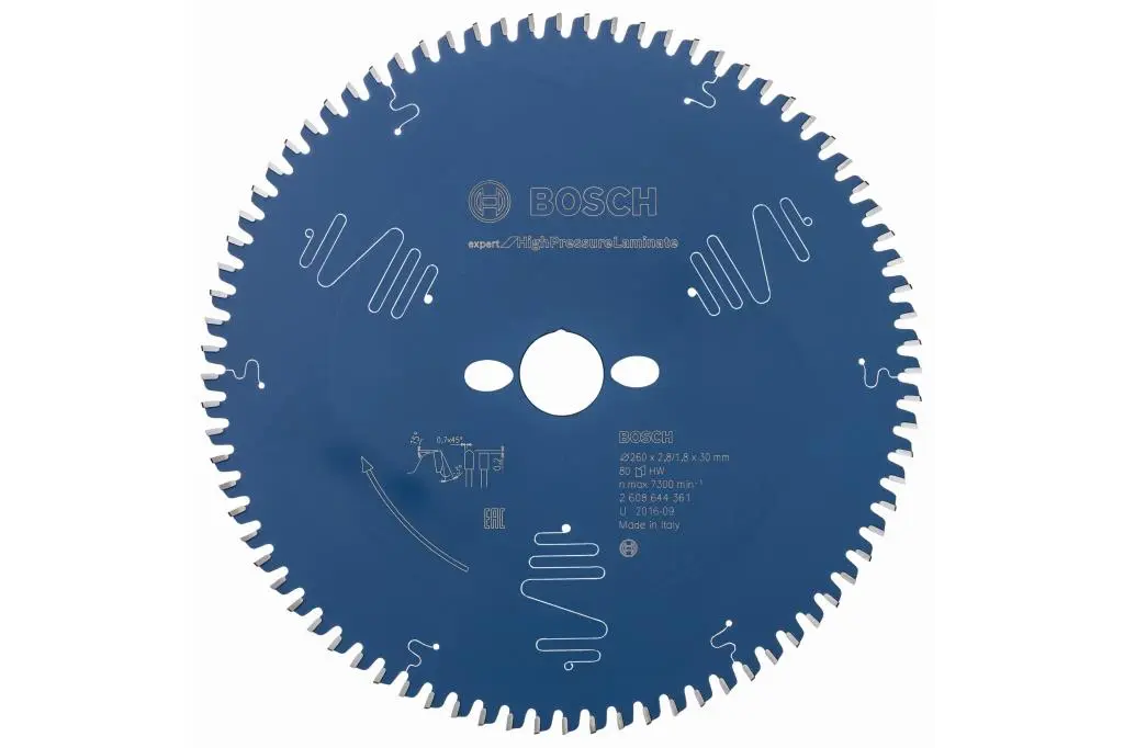 DISCO DE SIERRA CIRCULAR PARA LAMINADO A ALTA PRESIÓN EXPERT FOR HIGH PRESSURE LAMINATE 260X30-80