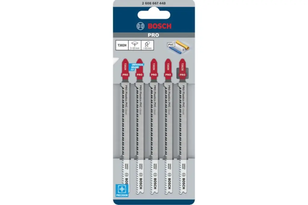 HOJA DE SIERRA DE CALAR PRO PLASTICS PVC CLEAN T302H 132 MM, 5 UDS.