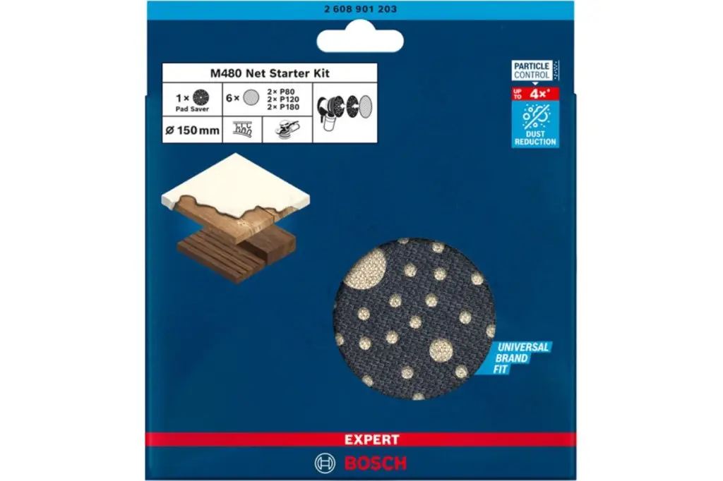 KIT DE INICIACIÓN EXPERT M480 PARA LIJADORAS EXCÉNTRICAS DE 150 MM, 7 UNIDADES