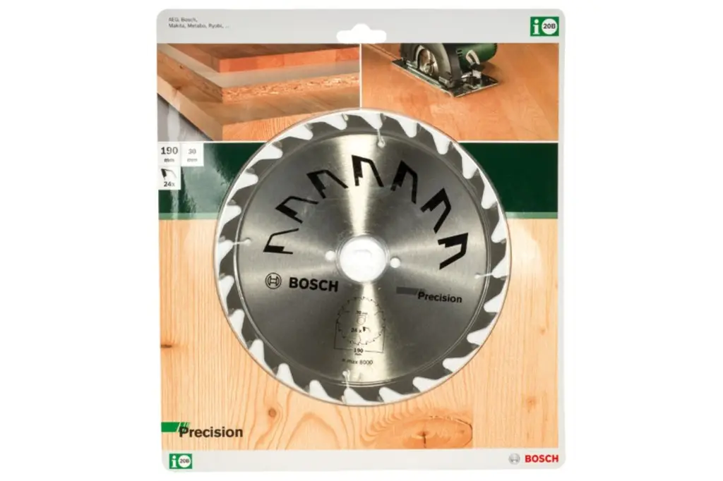HOJA DE SIERRA CIRCULAR PRECISIOND = 190 MM; TALADRO= 30 MM; T = 24