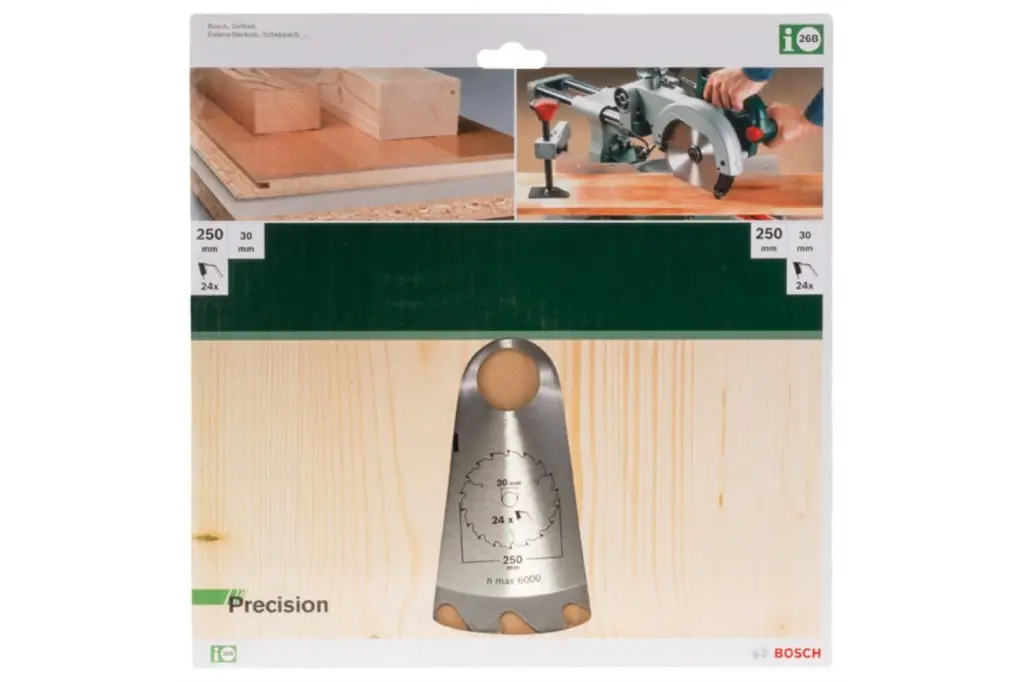 HOJA DE SIERRA CIRCULAR PRECISIOND = 250 MM; TALADRO= 30 MM; T = 24