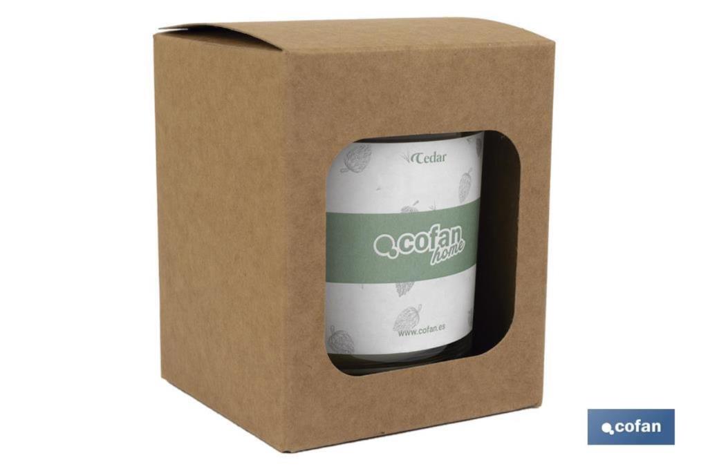 VELA AROMÁTICA DE CERA VEGETAL | AROMA A CEDRO | MECHA DE ALGODÓN