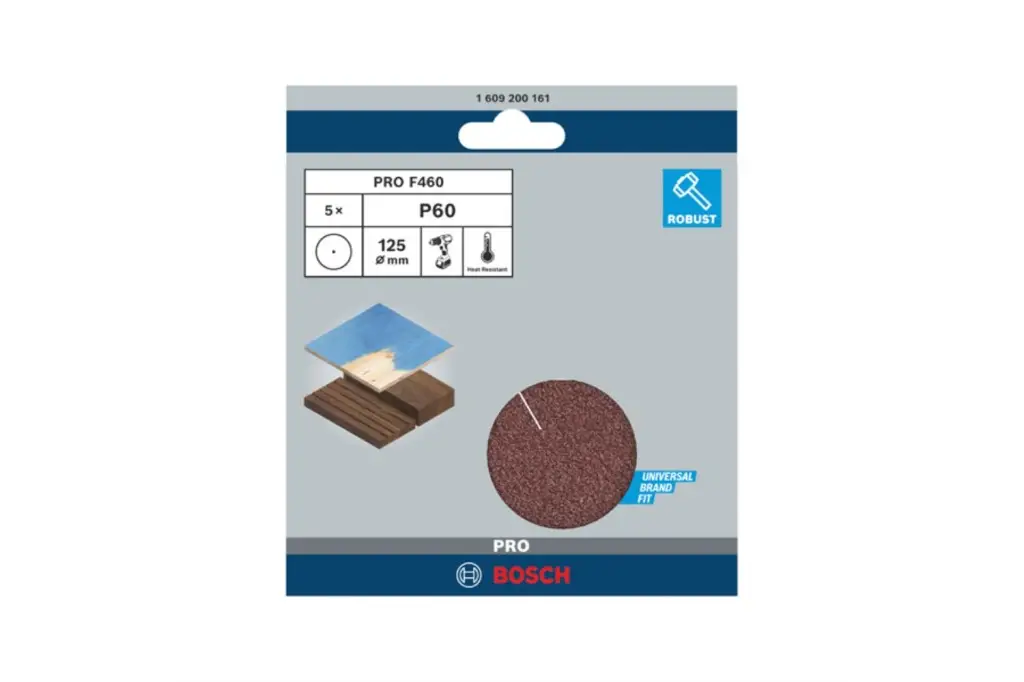 HOJA DE LIJA PRO F460, 125 MM, G60, 5 UNIDADES