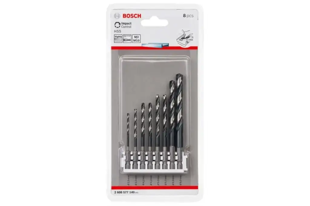 SET DE BROCAS HSS IMPACT CONTROL, 8 UNIDADES, DE 2,5 - 8,5 MM