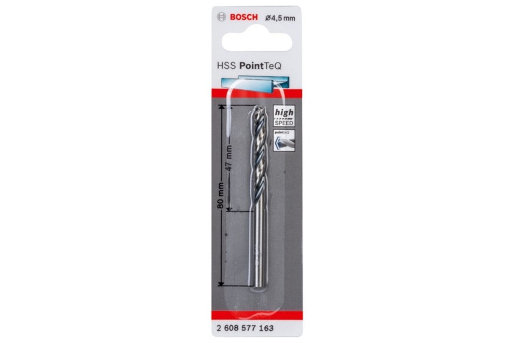 BROCA HELICOIDAL HSS POINTTEQ 4,5 MM