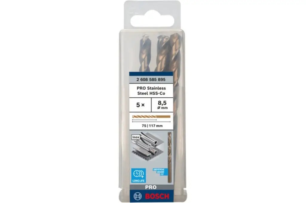 BROCA HELICOIDAL PRO STAINLESS STEEL HSS-CO, 8,5 X 75 X 117 MM, 5 UNIDADES