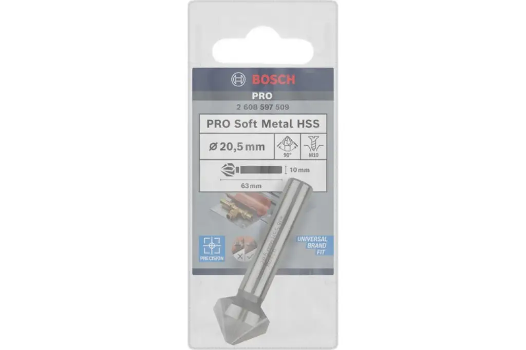 BROCA AVELLANADORA PRO SOFT METAL HSS, 20,5 X 63 MM, M10