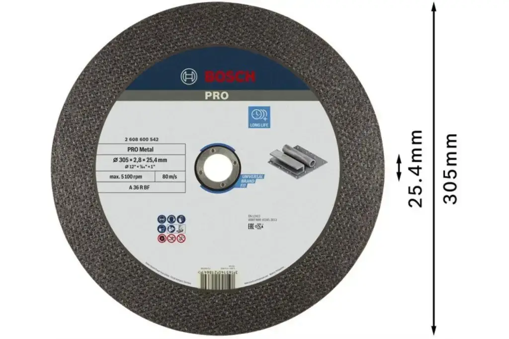 DISCO DE CORTE ABRASIVO PRO METAL, 300 X 2,8 X 25,4 MM