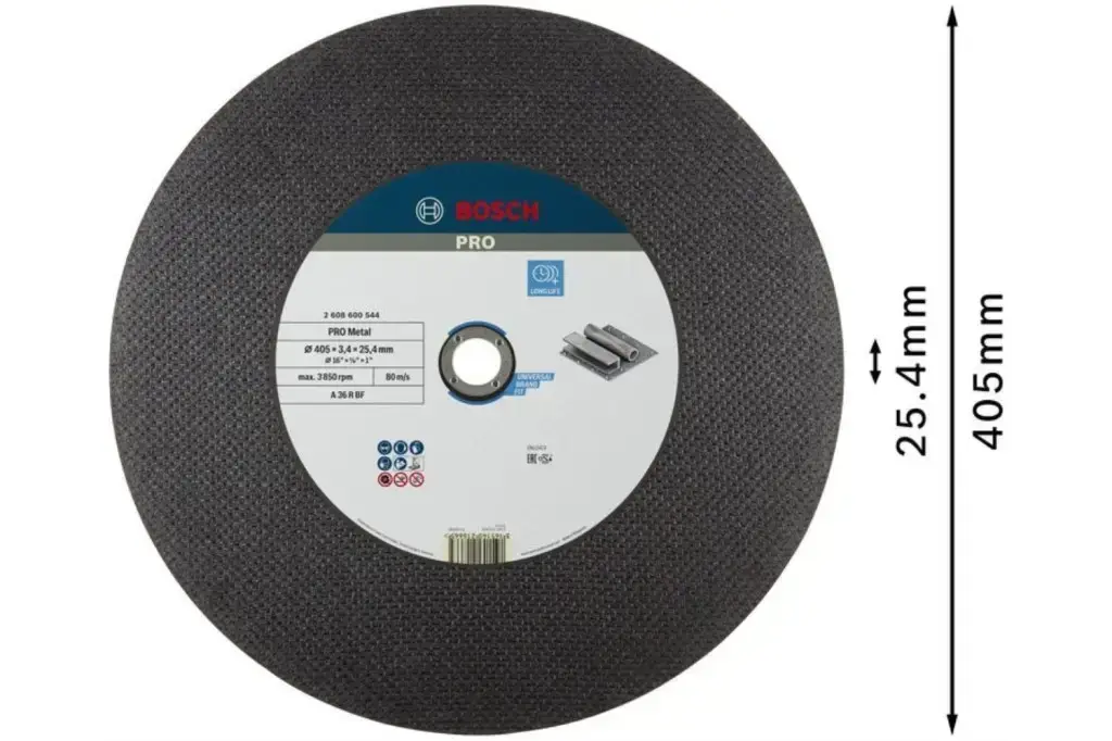 DISCO DE CORTE ABRASIVO PRO METAL, 400 X 3,2 X 25,4 MM