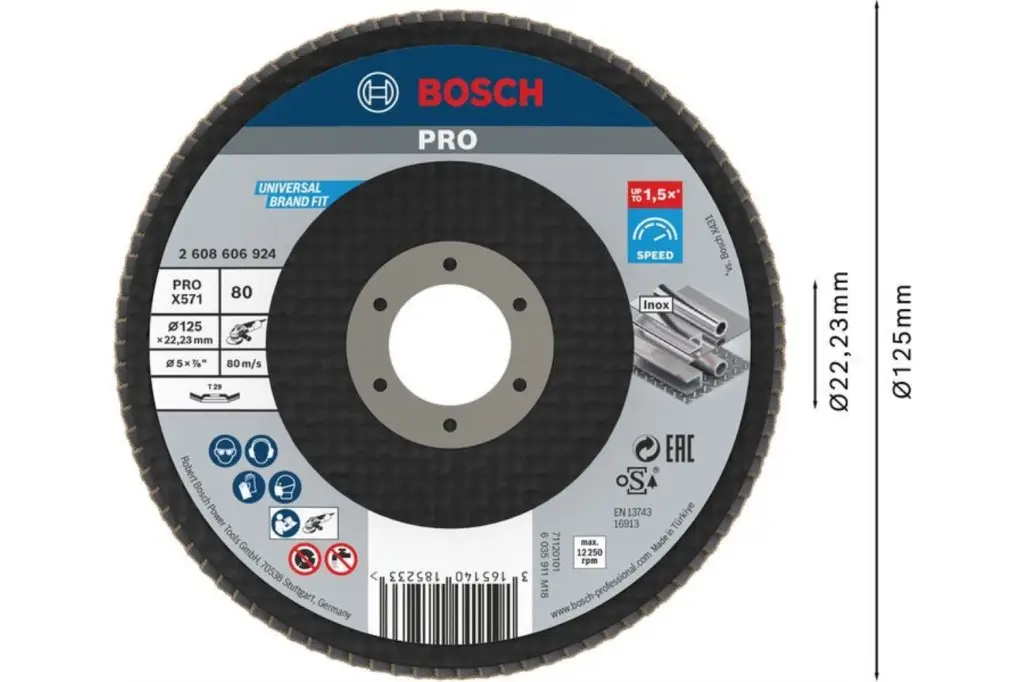 DISCO DE LÁMINAS PRO X571, 125 MM, G80