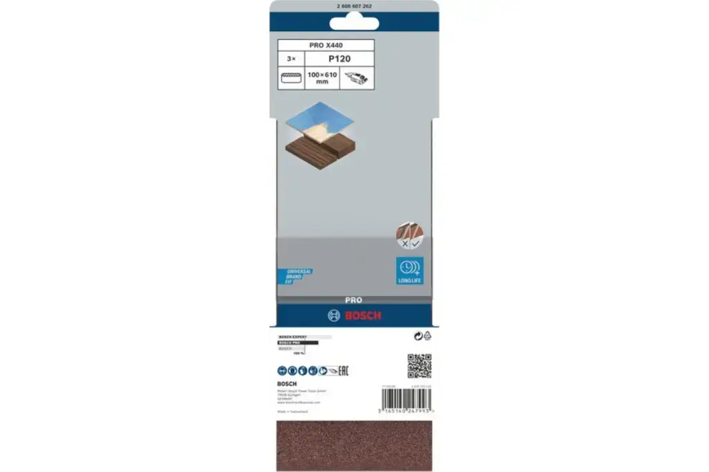 BANDA DE LIJA PRO X440, 100 X 610 MM, G120, 3 UNIDADES