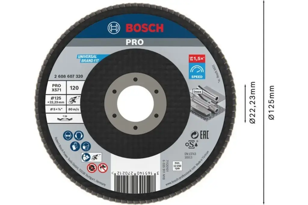 DISCO DE LÁMINAS PRO X571, 125 MM, G120