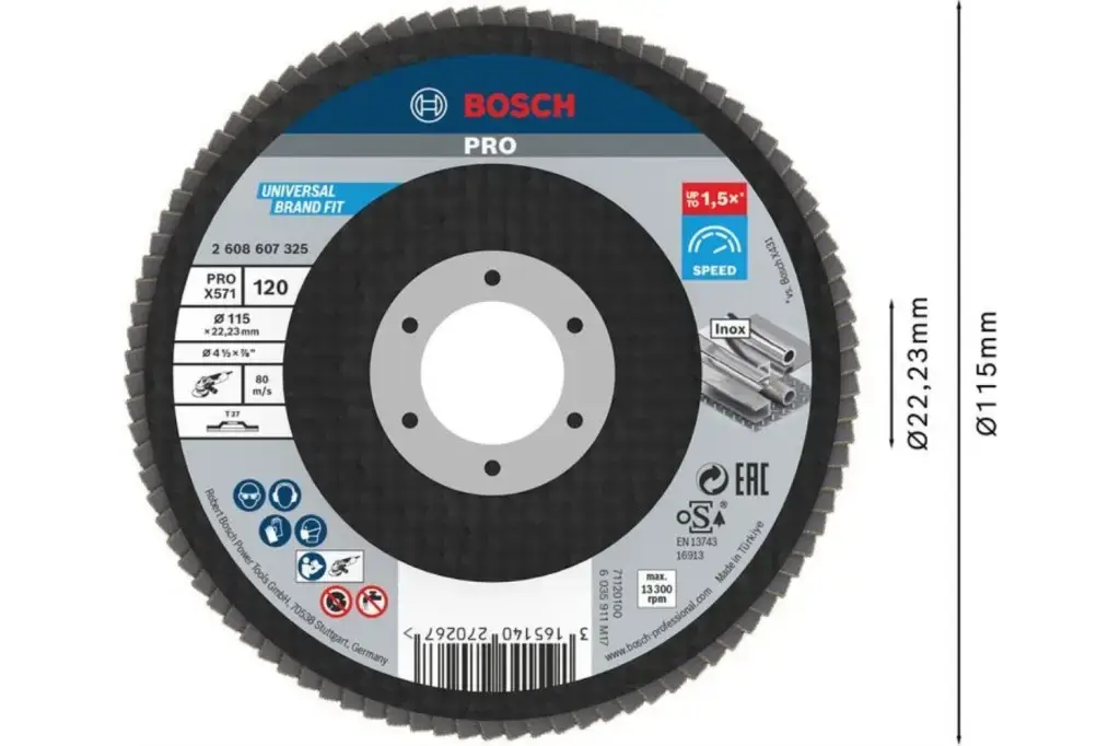 DISCO DE LÁMINAS PRO X571, 115 MM, G120
