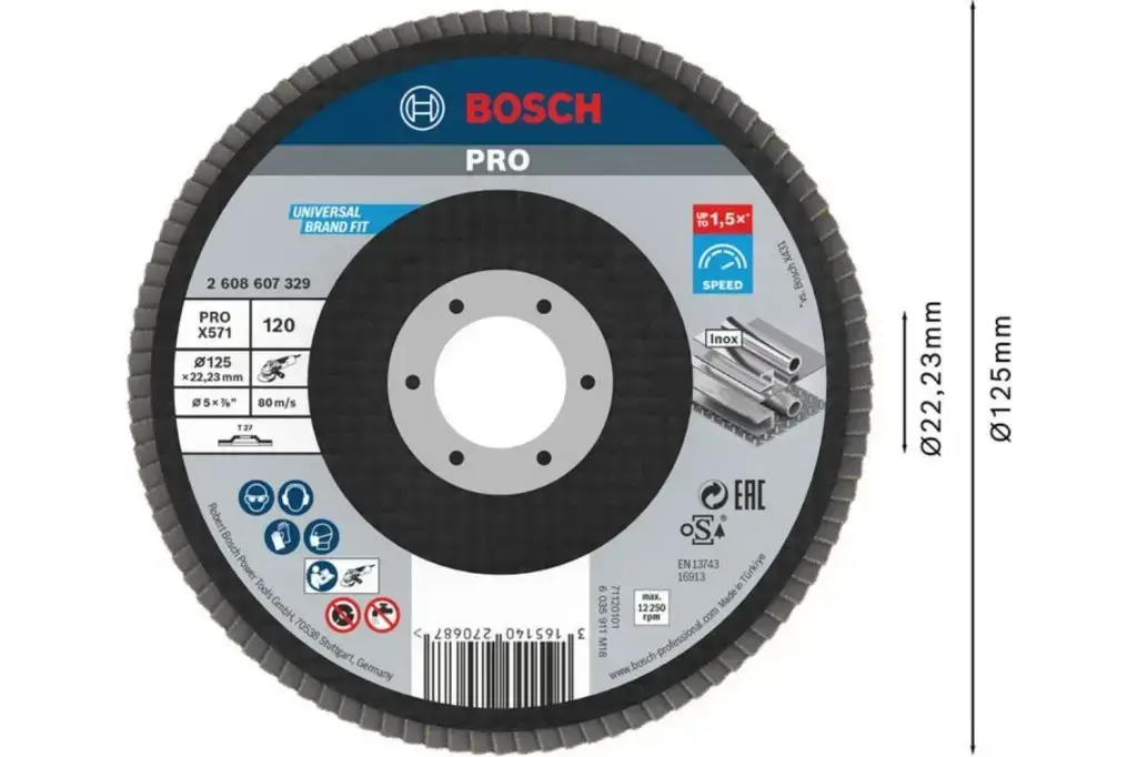DISCO DE LÁMINAS PRO X571, 125 MM, G120