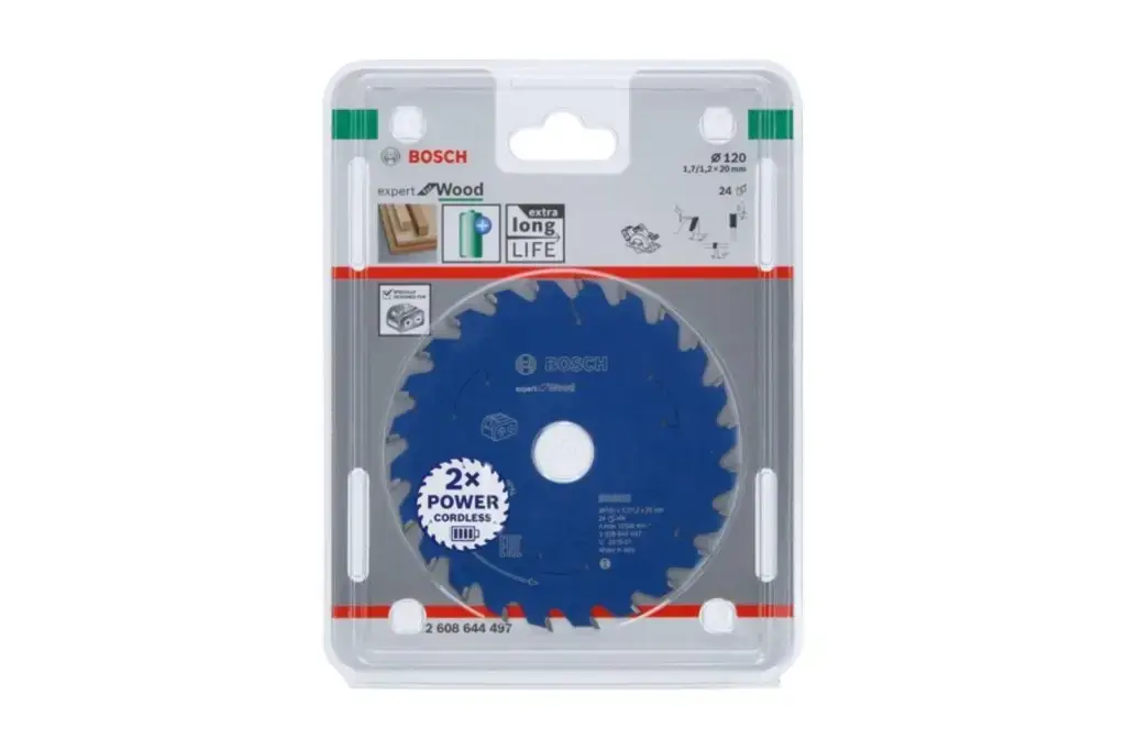 DISCO DE SIERRA CIRCULAR EXPERT FOR WOOD PARA SIERRAS SIN CABLES 120 X 1,7/1,2 X 20 T24