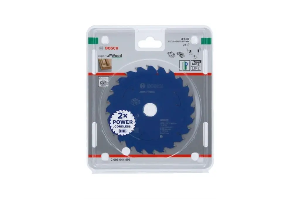DISCO DE SIERRA CIRCULAR EXPERT FOR WOOD PARA SIERRAS SIN CABLES 136 X 1,5/1 X 20 T24