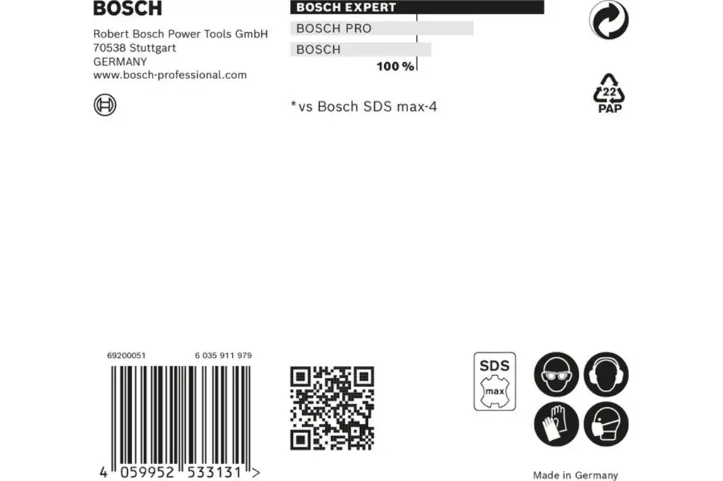 BROCA PARA MARTILLO EXPERT SDS MAX-8X DE 24 X 400 X 520 MM