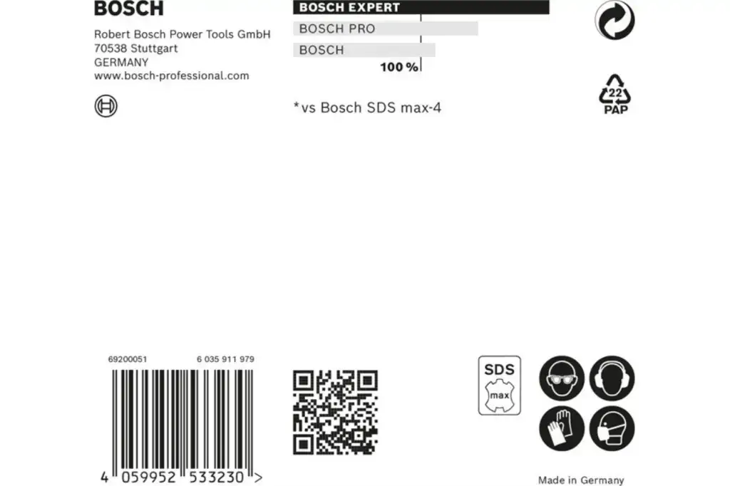 BROCA PARA MARTILLO EXPERT SDS MAX-8X DE 28 X 600 X 720 MM