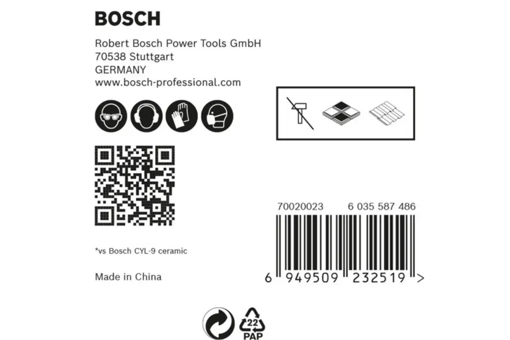 SET DE BROCAS PARA TEJAS EXPERT HEX-9 HARDCERAMIC DE 6 MM, 5 UNIDADES