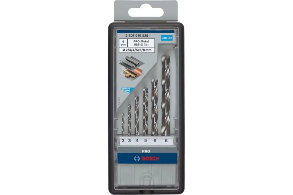 SET DE BROCAS HELICOIDALES PRO METAL HSS-G, 6 UDS.