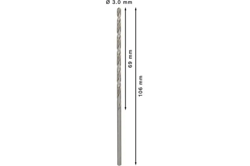 BROCA HELICOIDAL PRO METAL HSS-G LARGA, 3,2 X 69 X 106 MM, 5 UNIDADES