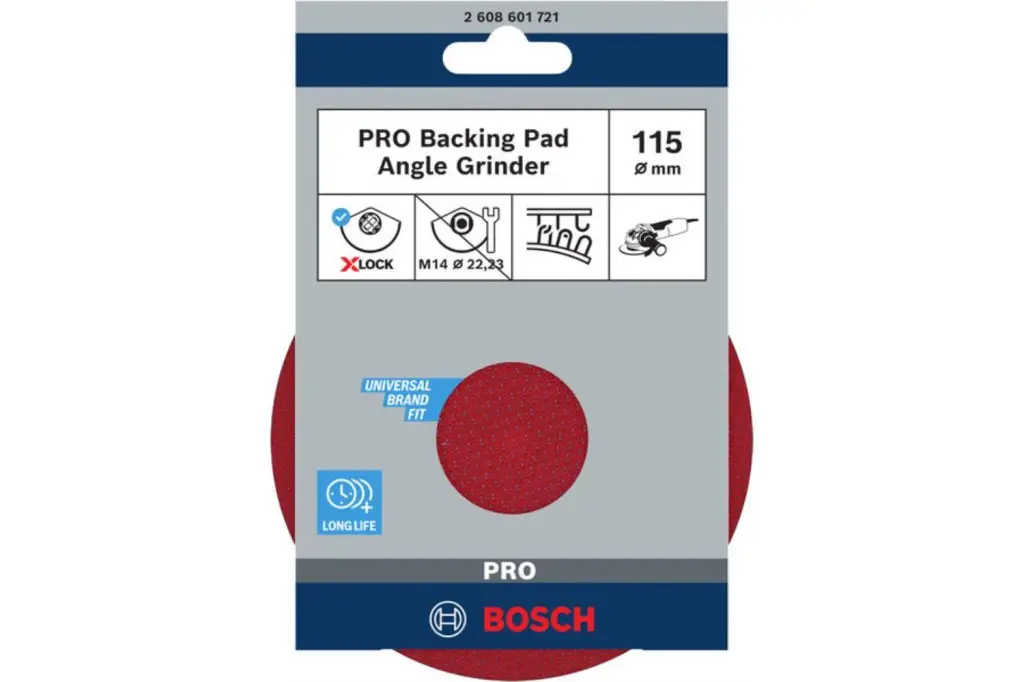 PRO BACKING PAD X-LOCK, 115 MM, CON FIJACIÓN DE GANCHO Y BUCLE