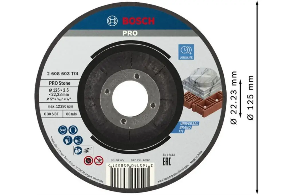 DISCO DE CORTE PRO STONE, 125 X 2,5 X 22,23 MM