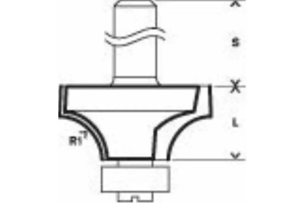 FRESA PARA REDONDEAR EXPERT FOR WOOD, 8 MM, D 38,1 MM, R1 12,7 MM, L 19 MM, G 61 MM