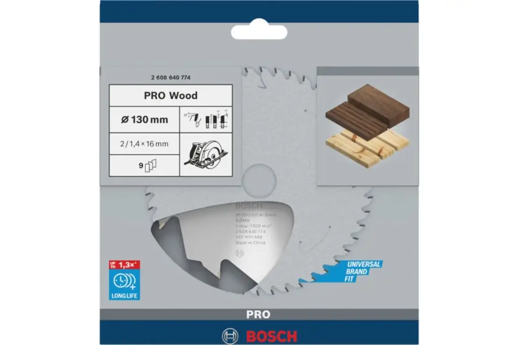 HOJA DE SIERRA CIRCULAR PRO WOOD, 130 X 2 X 16 MM, T9