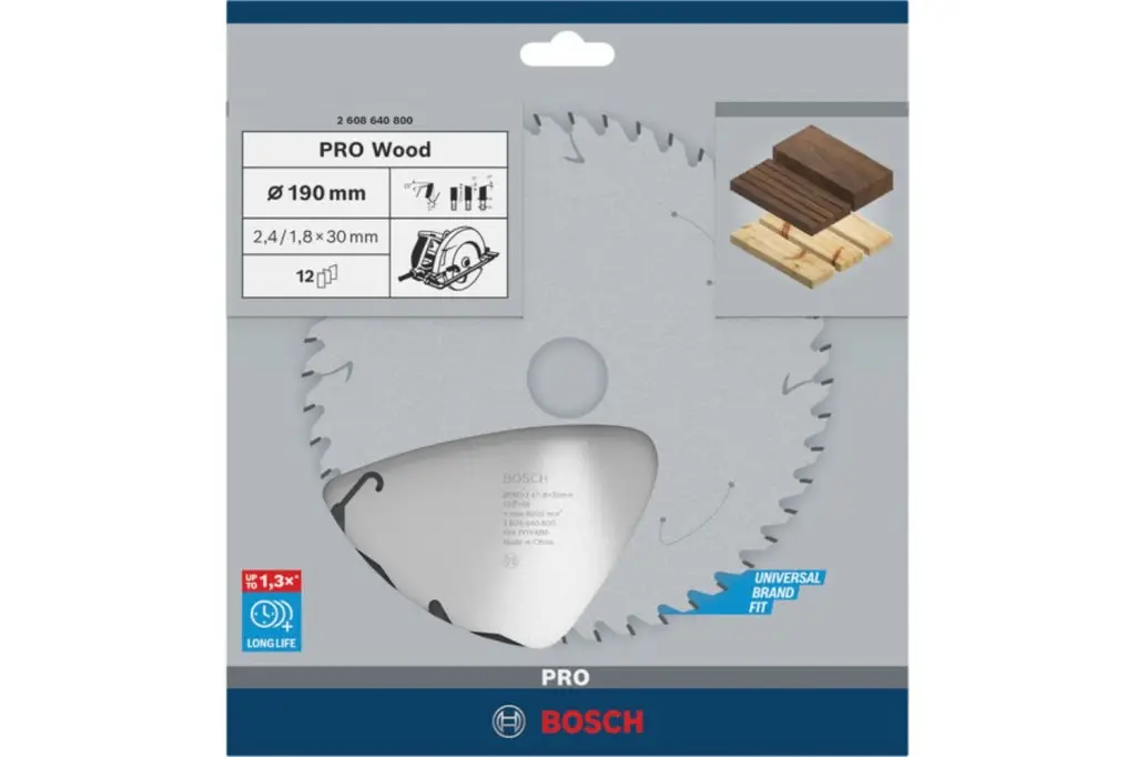 HOJA DE SIERRA CIRCULAR PRO WOOD, 190 X 2,4 X 30 MM, T12
