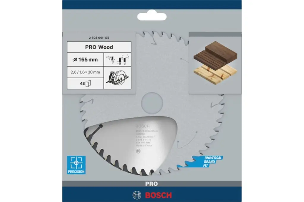 HOJA DE SIERRA CIRCULAR PRO WOOD, 165 X 2,6 X 30 MM, T48