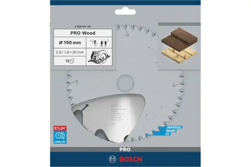 HOJA DE SIERRA CIRCULAR PRO WOOD, 190 X 2,6 X 30 MM, T12