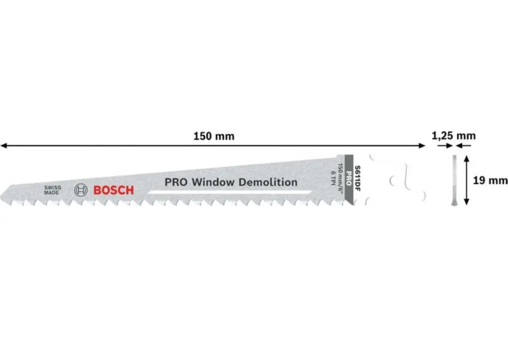 HOJA PRO WINDOW DEMOLITION S611DF 1,25 X 19 X 150 MM, 5 UNIDADES