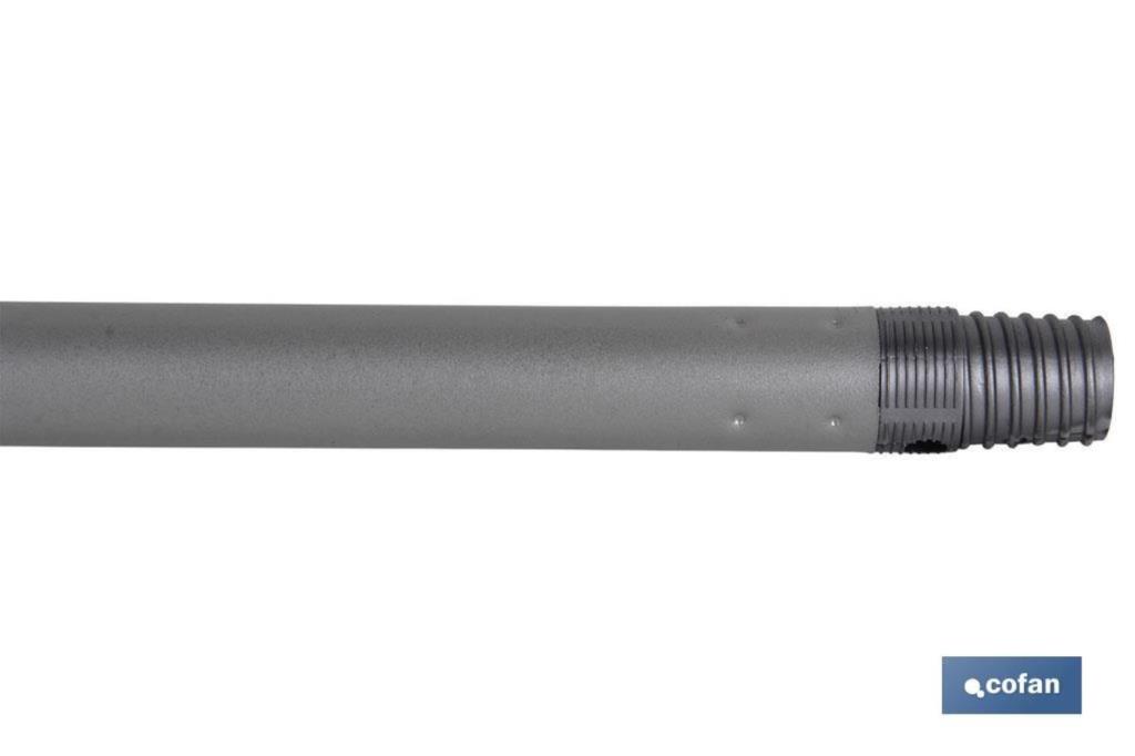 PALO OCTOGONAL PINTADO PARA FREGONAS Y CEPILLOS | PALO UNIVERSAL EN COLOR GRIS Y NEGRO | MEDIDAS: 1,40 METROS Y 3,2 CM DIÁMETRO
