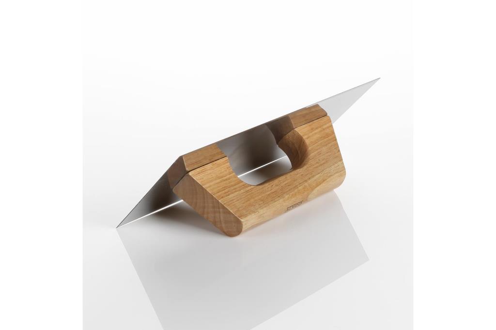 LLANA RECTANGULAR INOXIDABLE AFILADA MANGO MADERA ALYCO